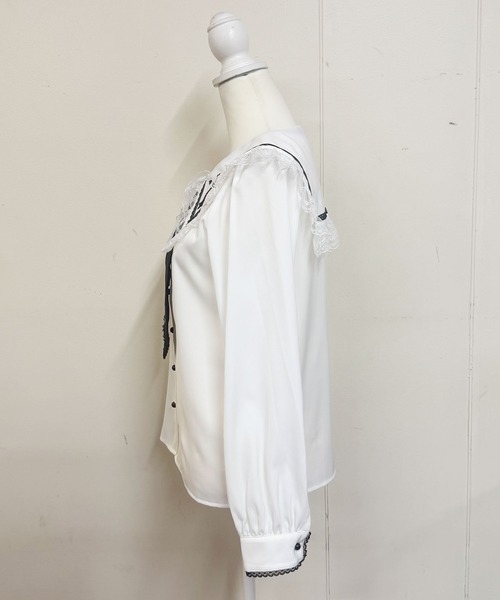 MA*RS（アメーバーマーズ）の「クロスストーンネクタイ付きブラウス（シャツ/ブラウス・レディース・ブラック/ホワイト・FREE）」の15枚目の写真