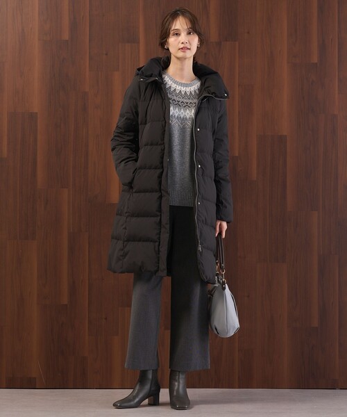 洗える・2way】タフタダウン ロング丈 コート（ダウンジャケット