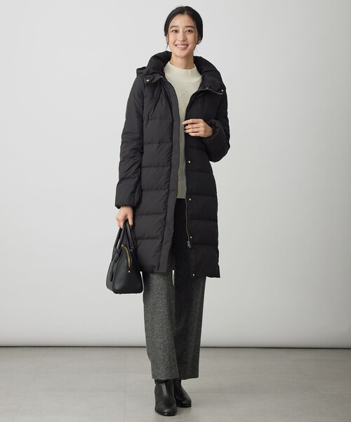 洗える・2way】タフタダウン ロング丈 コート（ダウンジャケット
