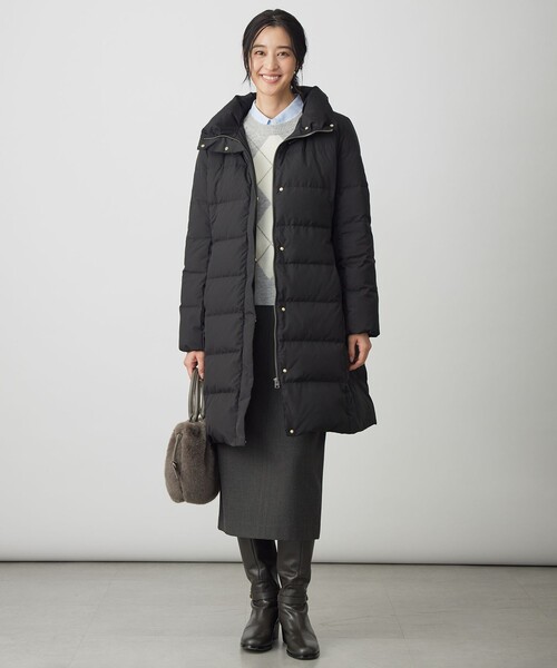 洗える・2way】タフタダウン ロング丈 コート（ダウンジャケット