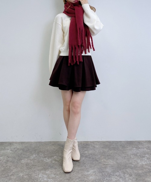 INGNI（イング）の「フリンジボリュームストール（ストール/ショール・レディース・ボルドー/ピンク/サックスブルー/オフホワイト/グレー/ホワイト系その他/ピンク系/サックスブルー系2・ONE SIZE）」の14枚目の写真