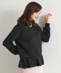 【洗濯機OK】異素材コンビプルオーバー