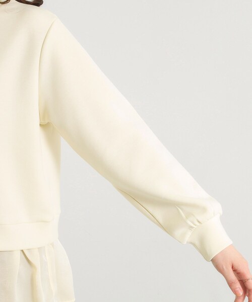 ITS'DEMO（イッツデモ）の「【洗濯機OK】異素材コンビプルオーバー（Tシャツ/カットソー・レディース・アイボリー/ブラック/ブラウン系その他・00）」の14枚目の写真