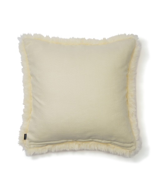 セール】ファー クッションカバー 45×45 ライトイエロー（O-067