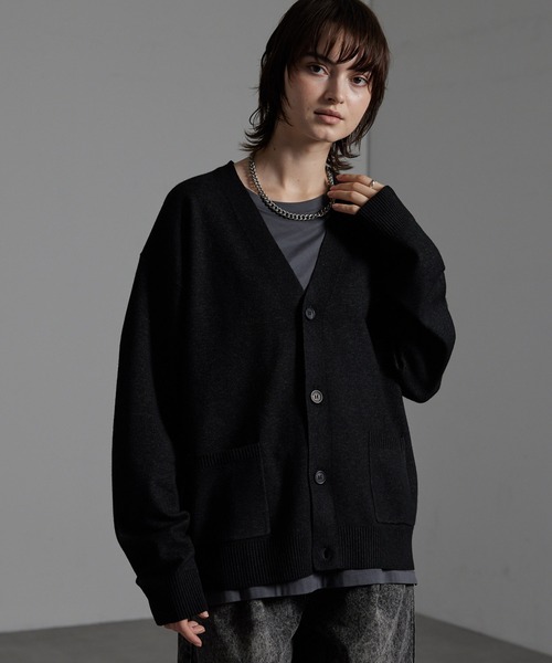 CIYOT(シヨウト)の「【CIYOT】ルーズシルエットメランジニットカーディガン(カーディガン/ボレロ・メンズ・ダークブラウン/チャコールグレー/グレー/グレイッシュブルー/ブラック・M/L)」の9枚目の写真