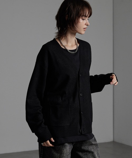 CIYOT(シヨウト)の「【CIYOT】ルーズシルエットメランジニットカーディガン(カーディガン/ボレロ・メンズ・ダークブラウン/チャコールグレー/グレー/グレイッシュブルー/ブラック・M/L)」の10枚目の写真