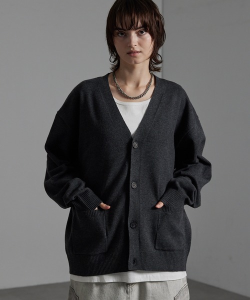 CIYOT(シヨウト)の「【CIYOT】ルーズシルエットメランジニットカーディガン(カーディガン/ボレロ・メンズ・ダークブラウン/チャコールグレー/グレー/グレイッシュブルー/ブラック・M/L)」の17枚目の写真
