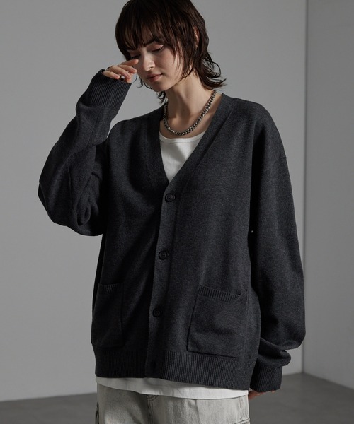 CIYOT(シヨウト)の「【CIYOT】ルーズシルエットメランジニットカーディガン(カーディガン/ボレロ・メンズ・ダークブラウン/チャコールグレー/グレー/グレイッシュブルー/ブラック・M/L)」の18枚目の写真