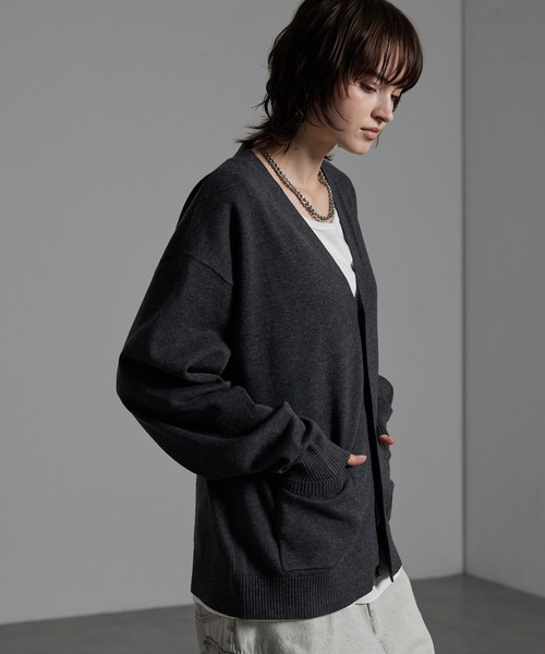CIYOT(シヨウト)の「【CIYOT】ルーズシルエットメランジニットカーディガン(カーディガン/ボレロ・メンズ・ダークブラウン/チャコールグレー/グレー/グレイッシュブルー/ブラック・M/L)」の19枚目の写真