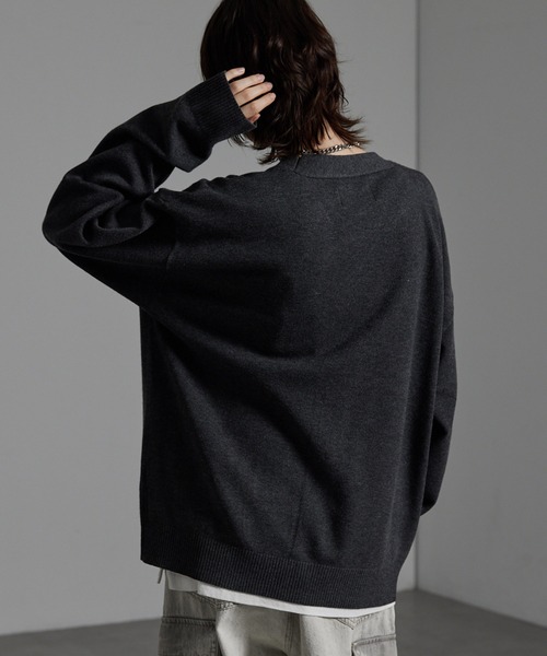 CIYOT(シヨウト)の「【CIYOT】ルーズシルエットメランジニットカーディガン(カーディガン/ボレロ・メンズ・ダークブラウン/チャコールグレー/グレー/グレイッシュブルー/ブラック・M/L)」の20枚目の写真