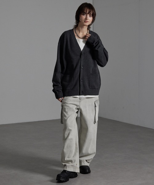 CIYOT(シヨウト)の「【CIYOT】ルーズシルエットメランジニットカーディガン(カーディガン/ボレロ・メンズ・ダークブラウン/チャコールグレー/グレー/グレイッシュブルー/ブラック・M/L)」の21枚目の写真