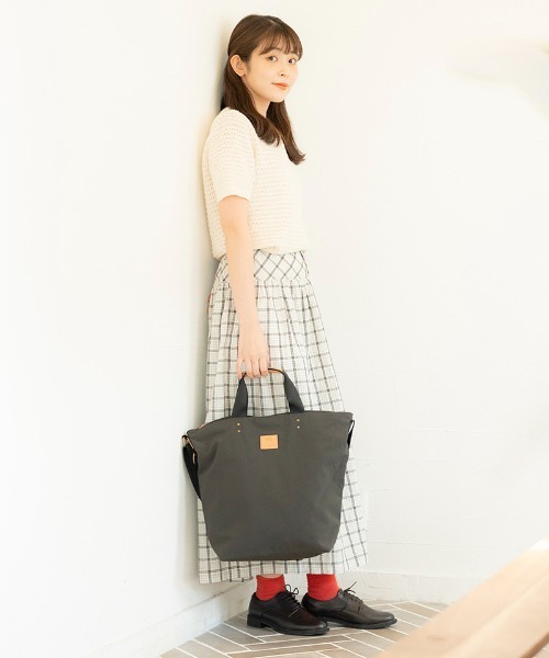 kippis(キッピス)の「2WAYトートバッグ<撥水加工>(トートバッグ・レディース・ブラック/カーキ/ベージュ/グレー・FREE)」の8枚目の写真