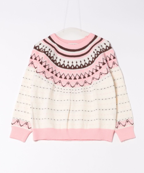 HALEY PESCA(ヘーリーペスカ)の「HALEY PESCA/パステルカラー ノルディック柄ニット(ニット/セーター・レディース・ピンク/ブルー・FREE)」の14枚目の写真