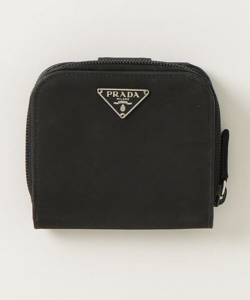 美品　PRADA プラダ　折り財布　三角ロゴ　ナイロン　二つ折り　テスート セール/ブランド古着】ナイロン 三角ロゴ 二つ折り 財布（財布