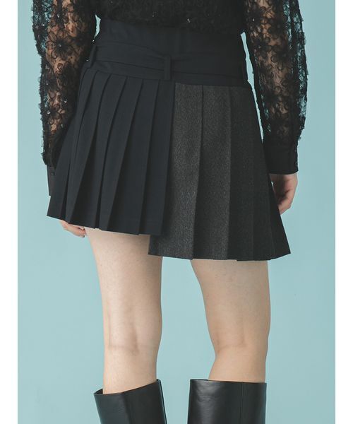 FURFUR（ファーファー）の「バイカラープリーツミニスカート（スカート・レディース・ネイビー/ブラウン/チャコールグレー・F）」の11枚目の写真