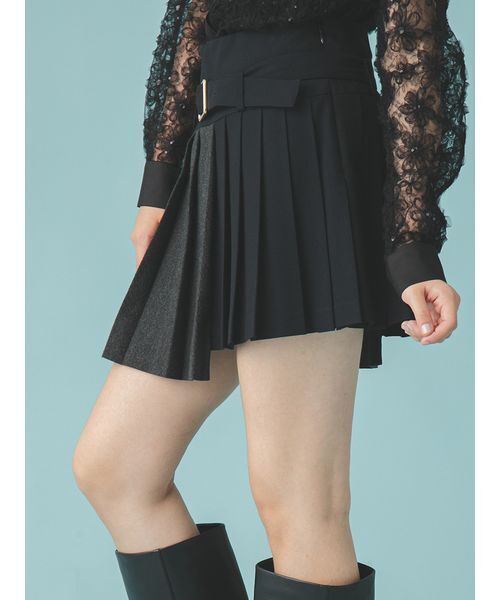 FURFUR（ファーファー）の「バイカラープリーツミニスカート（スカート・レディース・ネイビー/ブラウン/チャコールグレー・F）」の12枚目の写真