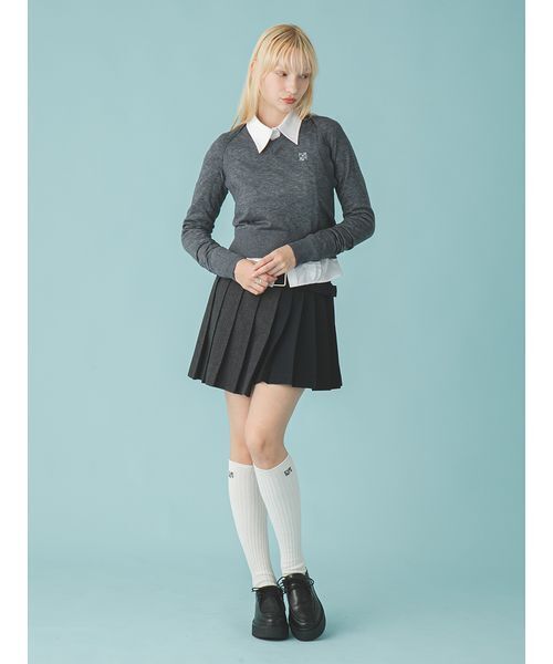 FURFUR（ファーファー）の「バイカラープリーツミニスカート（スカート・レディース・ネイビー/ブラウン/チャコールグレー・F）」の16枚目の写真