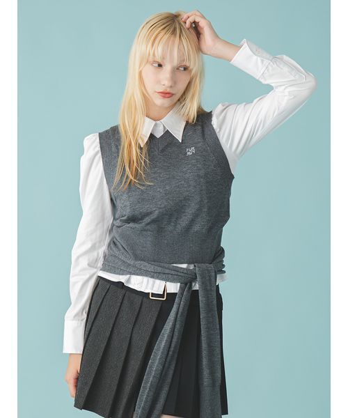 FURFUR（ファーファー）の「バイカラープリーツミニスカート（スカート・レディース・ネイビー/ブラウン/チャコールグレー・F）」の20枚目の写真