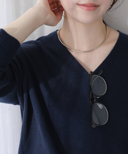 La TOTALITE(ラトータリテ)の「ウールカシミヤVネックプルオーバー(ニット/セーター・レディース・サックスブルー/チャコールグレー/レッド/ネイビー・FREE)」の19枚目の写真