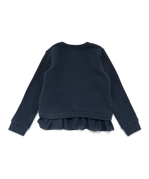 BeBe（ベベ）の「マシュマロウラケハートリーフブーケ裾フリルトレーナー（スウェット・キッズ・ネイビー/オフホワイト・140cm/130cm/110cm/150cm/120cm）」の16枚目の写真