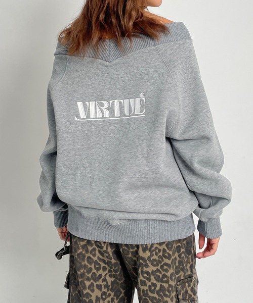 セール】2WAY裏起毛オフショルスウェットプルオーバー（スウェット