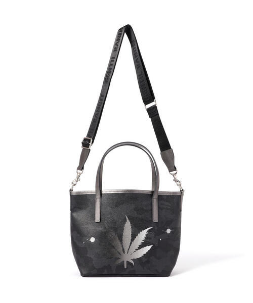 GENTIL BANDIT(ジャンティバンティ)の「GENTIL BANDIT x lucien pellat-finet /14th Anniv. Ltd トートバッグPM(marijuana)(トートバッグ・メンズ・ブラック/ホワイト・F)」の9枚目の写真