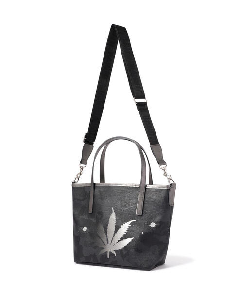 GENTIL BANDIT(ジャンティバンティ)の「GENTIL BANDIT x lucien pellat-finet /14th Anniv. Ltd トートバッグPM(marijuana)(トートバッグ・メンズ・ブラック/ホワイト・F)」の10枚目の写真