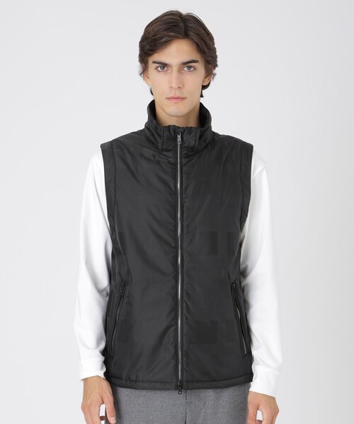 セール】シャドーチェック4WAYパデッドパーカー（ブルゾン）｜BLACK