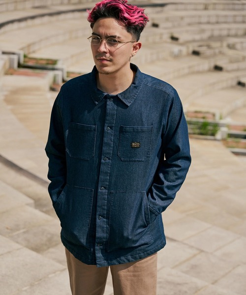 RVCA（ルーカ）の「RVCA メンズ QUILTING DENIM SHIRT 長袖シャツ 【2025年秋冬モデル】/ルーカキルティングデニムシャツ（シャツ/ブラウス・メンズ・ブルー/ブラック・LARGE/MEDIUM/SMALL）」の2枚目の写真