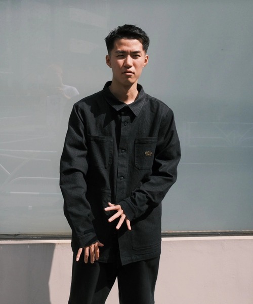 RVCA（ルーカ）の「RVCA メンズ QUILTING DENIM SHIRT 長袖シャツ 【2025年秋冬モデル】/ルーカキルティングデニムシャツ（シャツ/ブラウス・メンズ・ブルー/ブラック・LARGE/MEDIUM/SMALL）」の3枚目の写真