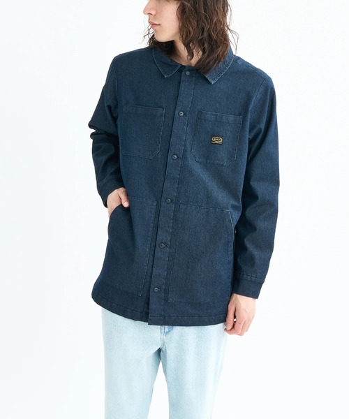 RVCA（ルーカ）の「RVCA メンズ QUILTING DENIM SHIRT 長袖シャツ 【2025年秋冬モデル】/ルーカキルティングデニムシャツ（シャツ/ブラウス・メンズ・ブルー/ブラック・LARGE/MEDIUM/SMALL）」の10枚目の写真
