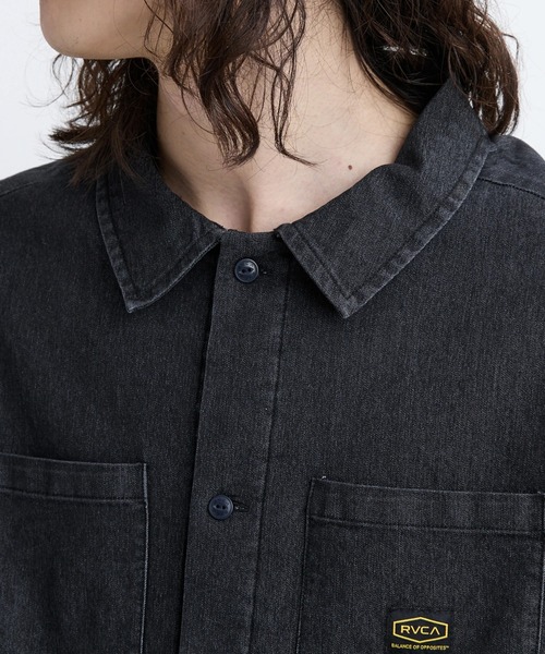 RVCA（ルーカ）の「RVCA メンズ QUILTING DENIM SHIRT 長袖シャツ 【2025年秋冬モデル】/ルーカキルティングデニムシャツ（シャツ/ブラウス・メンズ・ブルー/ブラック・LARGE/MEDIUM/SMALL）」の20枚目の写真