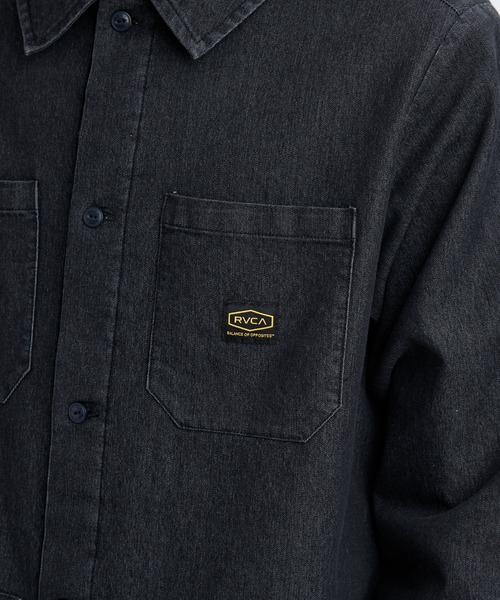 RVCA（ルーカ）の「RVCA メンズ QUILTING DENIM SHIRT 長袖シャツ 【2025年秋冬モデル】/ルーカキルティングデニムシャツ（シャツ/ブラウス・メンズ・ブルー/ブラック・LARGE/MEDIUM/SMALL）」の12枚目の写真