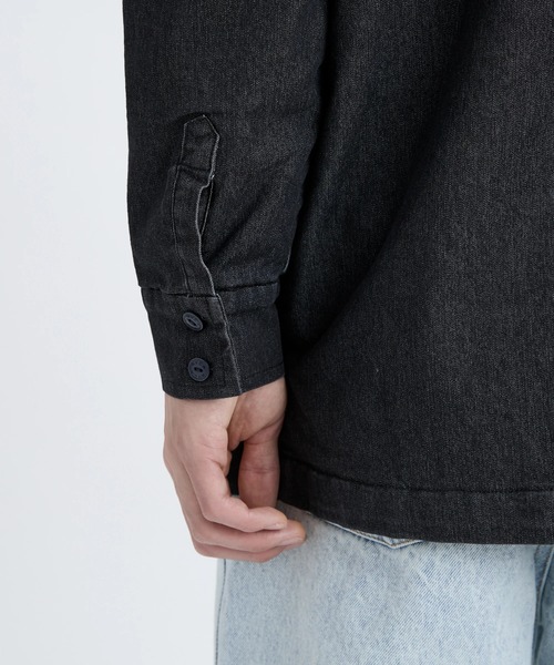 RVCA（ルーカ）の「RVCA メンズ QUILTING DENIM SHIRT 長袖シャツ 【2025年秋冬モデル】/ルーカキルティングデニムシャツ（シャツ/ブラウス・メンズ・ブルー/ブラック・LARGE/MEDIUM/SMALL）」の14枚目の写真