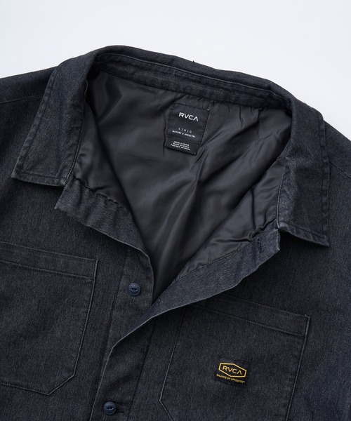 RVCA（ルーカ）の「RVCA メンズ QUILTING DENIM SHIRT 長袖シャツ 【2025年秋冬モデル】/ルーカキルティングデニムシャツ（シャツ/ブラウス・メンズ・ブルー/ブラック・LARGE/MEDIUM/SMALL）」の15枚目の写真