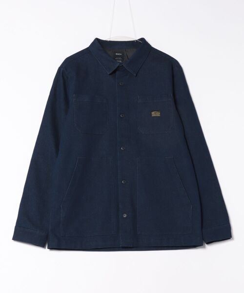 RVCA（ルーカ）の「RVCA メンズ QUILTING DENIM SHIRT 長袖シャツ 【2025年秋冬モデル】/ルーカキルティングデニムシャツ（シャツ/ブラウス・メンズ・ブルー/ブラック・LARGE/MEDIUM/SMALL）」の5枚目の写真