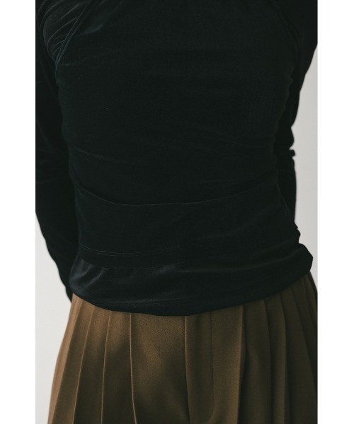 セール】2ピースホルターベロアトップ（Tシャツ/カットソー