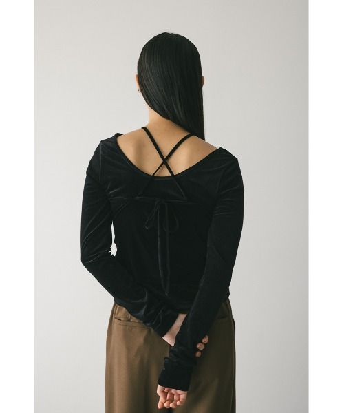 Stylemixer 2ピースホルターベロアトップS 2ピースホルターベロアトップ（Tシャツ/カットソー