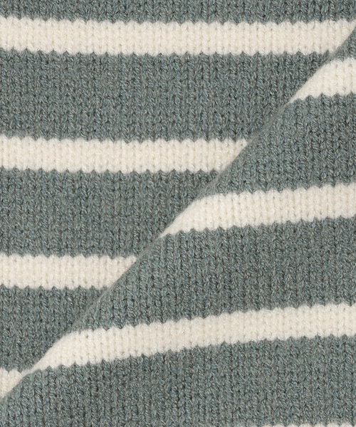 petit main（プティマイン）の「【ウォッシャブル】ボーダーニット（ニット/セーター・キッズ・アイボリー/ネイビー/モカ/モスグリーン・M/L/S）」の8枚目の写真