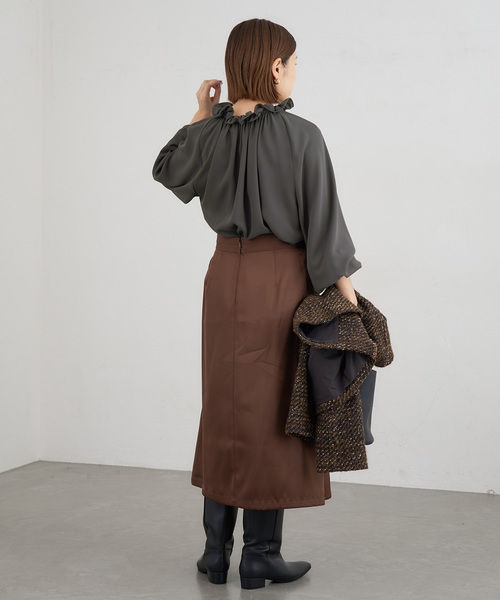 IENA(イエナ)の「襟フリルブラウス(シャツ/ブラウス・レディース・アイボリー/ブラック系その他/ベージュ・FREE)」の8枚目の写真