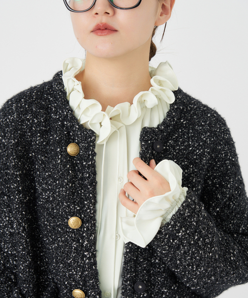 IENA(イエナ)の「襟フリルブラウス(シャツ/ブラウス・レディース・アイボリー/ブラック系その他/ベージュ・FREE)」の9枚目の写真