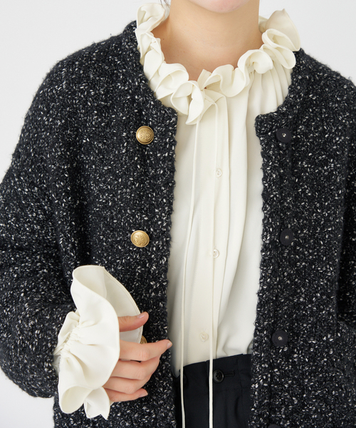 IENA(イエナ)の「襟フリルブラウス(シャツ/ブラウス・レディース・アイボリー/ブラック系その他/ベージュ・FREE)」の10枚目の写真