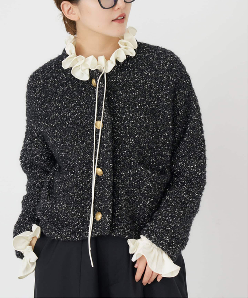 IENA(イエナ)の「襟フリルブラウス(シャツ/ブラウス・レディース・アイボリー/ブラック系その他/ベージュ・FREE)」の11枚目の写真