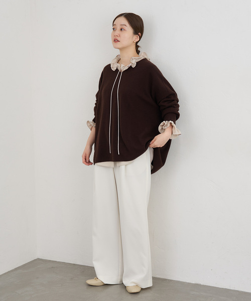 IENA(イエナ)の「襟フリルブラウス(シャツ/ブラウス・レディース・アイボリー/ブラック系その他/ベージュ・FREE)」の16枚目の写真