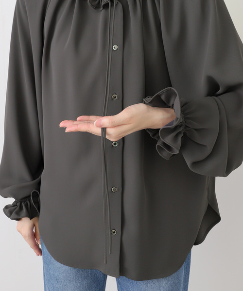 襟フリルブラウス（シャツ/ブラウス）｜IENA（イエナ）のファッション