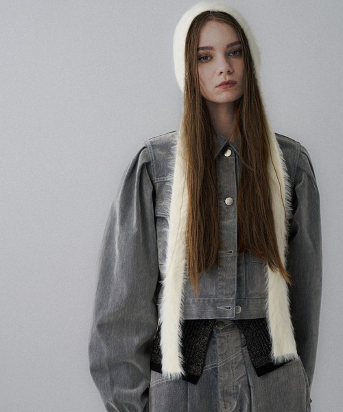 HARE(ハレ)の「シャギーニットキャップ(HARE)(ニットキャップ/ビーニー・レディース・ホワイト/ブラック・FREE)」の6枚目の写真