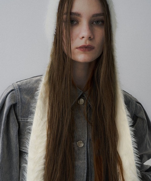 HARE(ハレ)の「シャギーニットキャップ(HARE)(ニットキャップ/ビーニー・レディース・ホワイト/ブラック・FREE)」の8枚目の写真