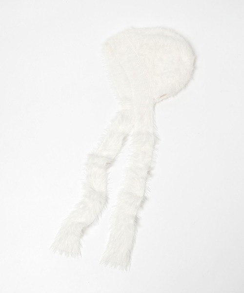 HARE(ハレ)の「シャギーニットキャップ(HARE)(ニットキャップ/ビーニー・レディース・ホワイト/ブラック・FREE)」の12枚目の写真