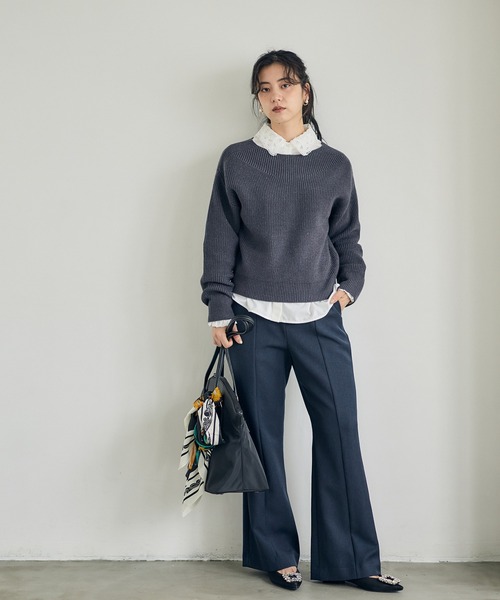 12Twelve Agenda(トゥエルブ アジェンダ)の「ボートネックラメ混ゆるニットプルオーバー(ニット/セーター・レディース・オフホワイト/ブラウン/チャコールグレー・M)」の13枚目の写真