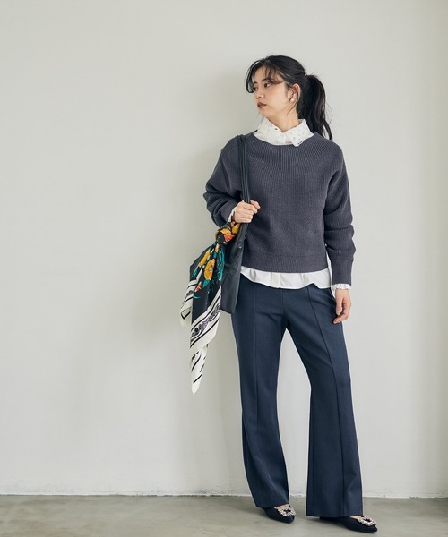12Twelve Agenda(トゥエルブ アジェンダ)の「ボートネックラメ混ゆるニットプルオーバー(ニット/セーター・レディース・オフホワイト/ブラウン/チャコールグレー・M)」の14枚目の写真